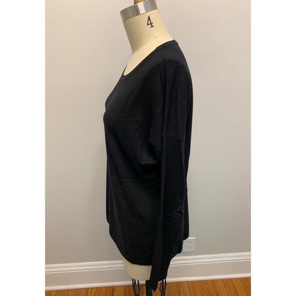Vince Scoop Neck Lightweight Sweater Black Small - Picture 4 of 8